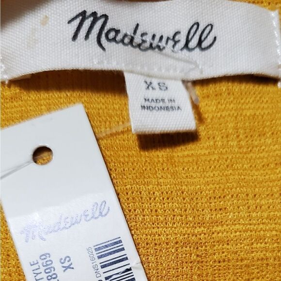 NWT Madewell Mustard Wrap Top - Picture 3 of 5